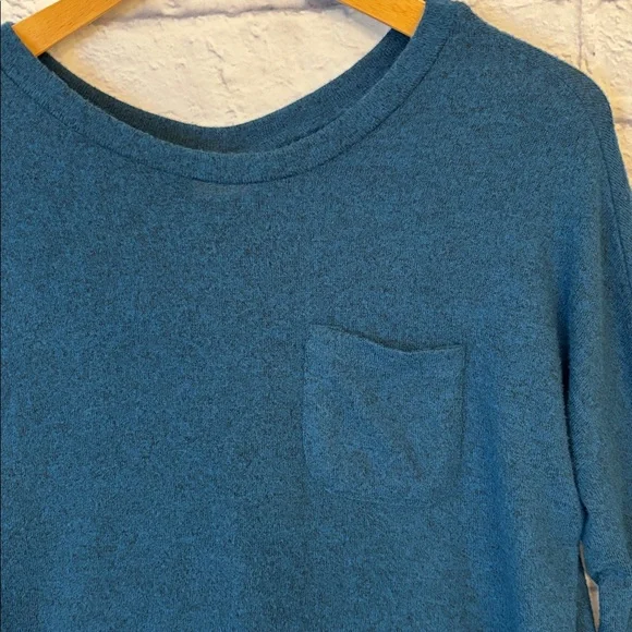 A New Day Long Sleeve Soft Oversized Teal Blue Top Tunic Shirt Size XS - Picture 3 of 9